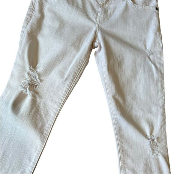 Revolve Current/Elliott The Stiletto Tattered Dusty Pink Destroy Jeans - Picture 5 of 11